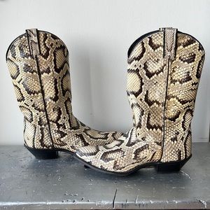 Vintage Cowboy Boots- Python Snakeskin